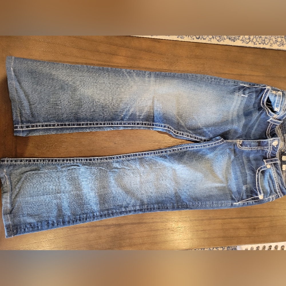Miss Me, Women's size 33 waist, Mid-Rise Boot, Pre-Owned and Hemmed to 30"inseam